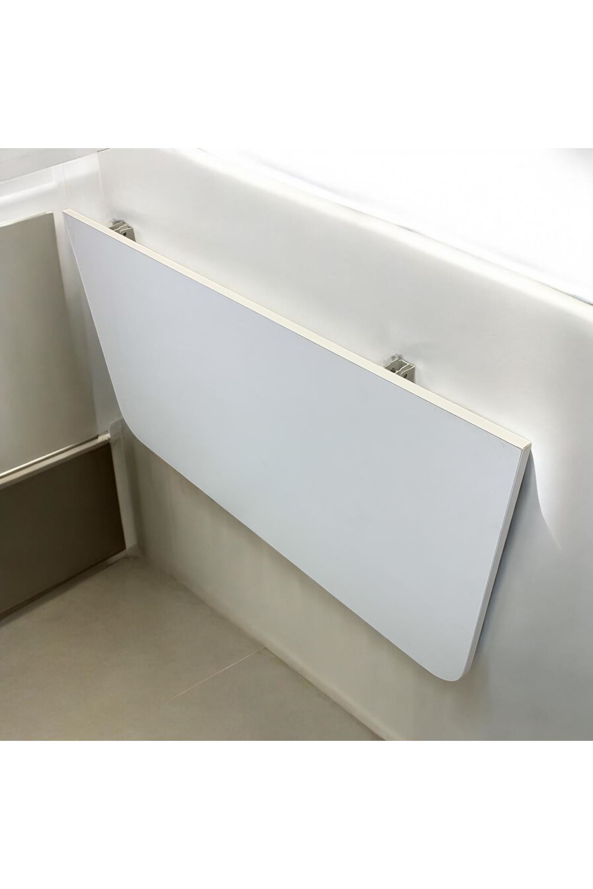 Açılır Kapanır Çalışma Masası Mutfak Masası Katlanır Duvar Masası BEYAZ 45x60