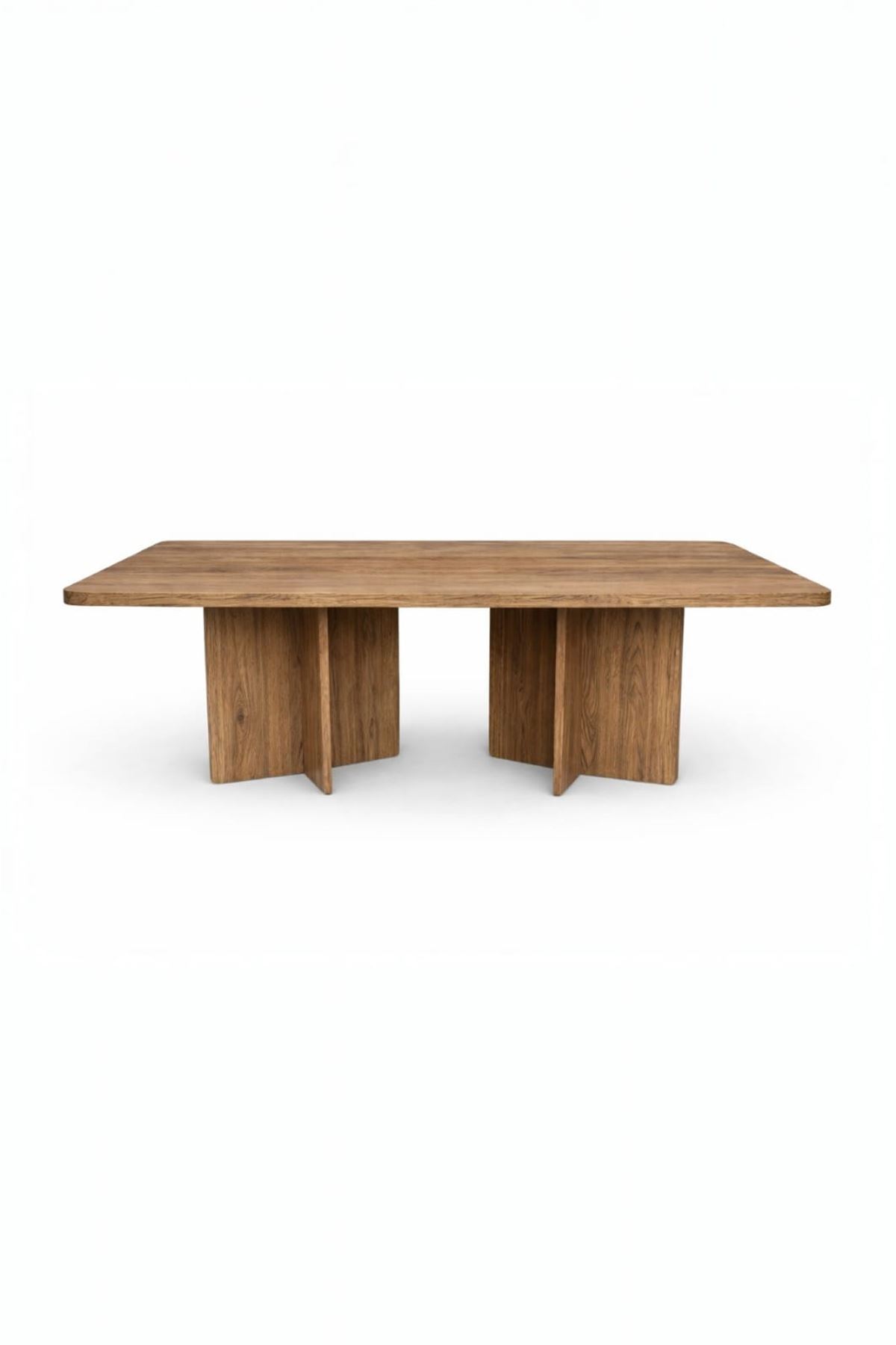 Dikdörtgen Salon Yemek Masası Kare Ayak 36mm Kalın Kenarlı 160x90-Afrika Ceviz