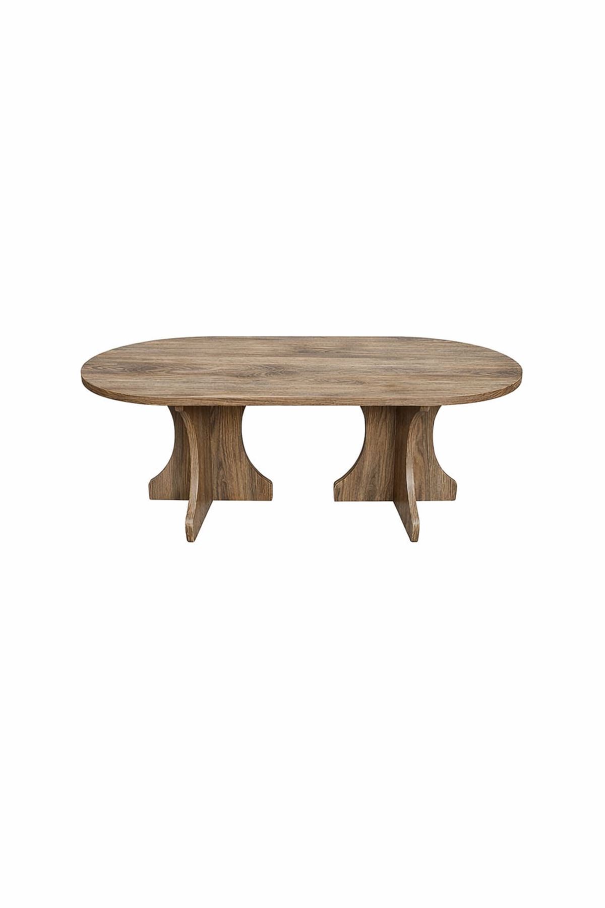 Oval Salon Yemek Masası Kemer Ayak 36mm Kalın Kenarlı -180x90-Afrika Ceviz
