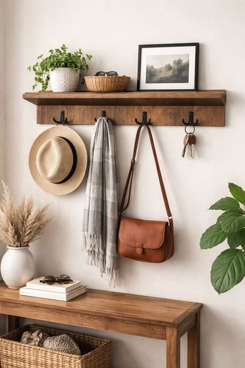 Portmanto Duvar Askılığı Elbise Askılığı  (Barok) 80x15