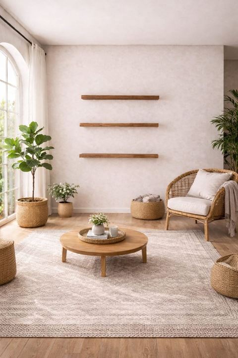 30 mm 3'lü Uçan Duvar Rafı Set Gizli Raf- Barok 15x40