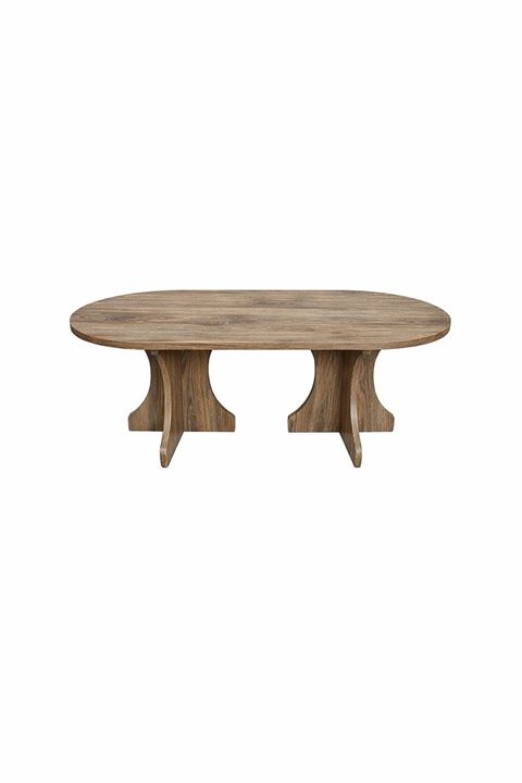 Oval Salon Yemek Masası Kemer Ayak 36mm Kalın Kenarlı -160x90-Afrika Ceviz
