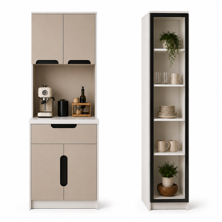 Mona Ledli Kahve Köşesi Dolabı - %100 MDF
