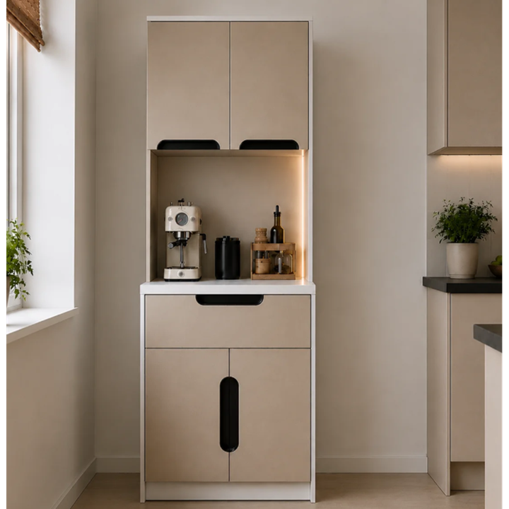 Ledli Kahve Köşesi Dolabı - %100 MDF-80 CM
