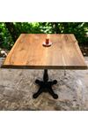 CAFE MASA Ahşap Kütük Masa ASLAN AYAK KARE 80x80
