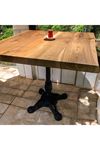 CAFE MASA Ahşap Kütük Masa ASLAN AYAK KARE 70x70