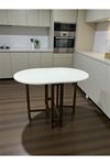Katlanır Kanatlı Masa Yemek Masası Çalışma Masası Mutfak Masası Beyaz