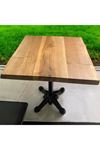 CAFE MASA Ahşap Kütük Masa ASLAN AYAK KARE 80x80