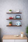 3'lü Uçan Duvar Rafı Set Gizli Raf- Barok 15x30
