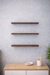 3'lü Uçan Duvar Rafı Set Gizli Raf- Barok 15x40