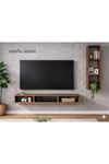 Dekoratif Duvar Rafı - Tv Ünitesi 2 Parçalı Atlantik Çam 150x90