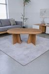 Oval Salon Yemek Masası Mantar Ayak 36mm Kalın Kenarlı -160x90-Afrika Ceviz