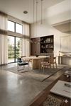 Oval Salon Yemek Masası Mantar Tek Ayak 160x90-Traverten