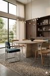 Oval Salon Yemek Masası Mantar Tek Ayak 160x90-Traverten