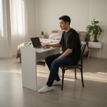 Çalışma Masası Bilgisayar Masası Ofis Ders Yemek Masası Beyaz