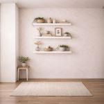 30 mm 3'lü Uçan Duvar Rafı Set Gizli Raf- Beyaz