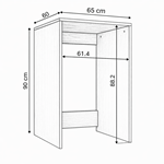 Çamaşır Makinesi Kapaksız Banyo Dolabı - Barok