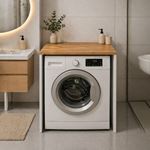 Çamaşır Makinesi Kapaksız Banyo Dolabı - Atlantik çam 