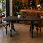 Köknar Cafe Masası Siyah X Ayaklı