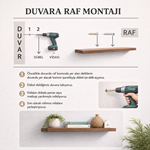 Tekli Duvar Rafı - Uçan Raf Gizli Raf Barok