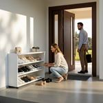 Çok Amaçlı Ayakkabılık Beyaz Mdf 100 CM
