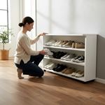 Çok Amaçlı Ayakkabılık Beyaz Mdf 60 CM