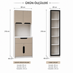 Mona Ledli Kahve Köşesi Dolabı - %100 MDF